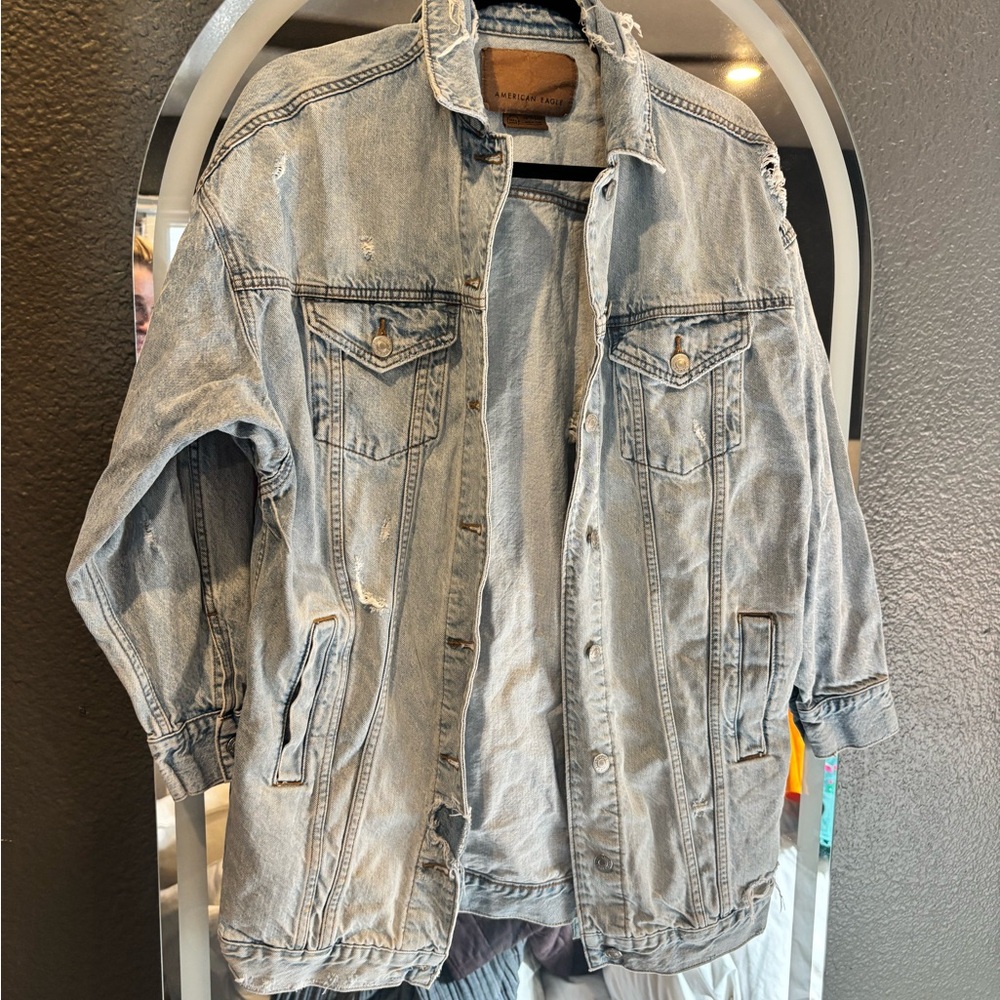 American Eagle Outfitters distressed denim jacket